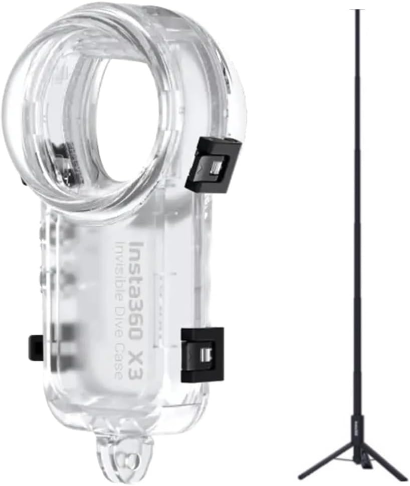 Insta360 X3 Invisible Dive Case with Invisible Selfie Stick (New) - Waterproof Up to 50m (164ft) with Extendable Tripod Selfie Stick