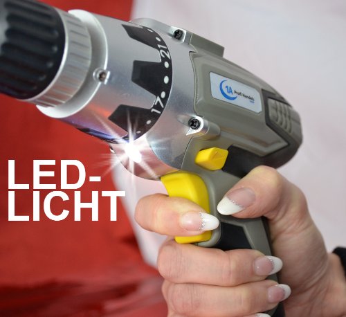 Akkuschrauber AKKUBOHRSCHRAUBER SET AKKU BIT SCHRAUBER AKKUBOHRER 2GANG PROFI-OPTI-DRILL 18V Li-Ion 1500mAh GUTE QUALITÄT, 1Std-Schnell-Ladegerät, SPITZE in PREIS-LEISTUNG! mit Bohrer & BITS – Bild 8