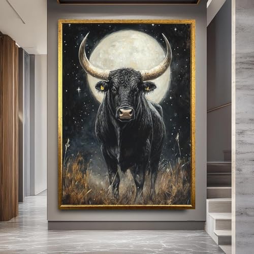 Toile taureau grand format 70x100cm pour habiller un grand mur vide sans cadre