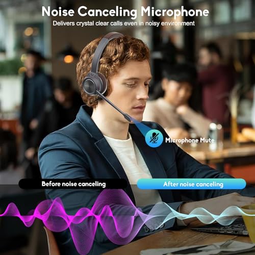 Auriculares Bluetooth con micrófono MAIRDI inalámbricos de oficina 2