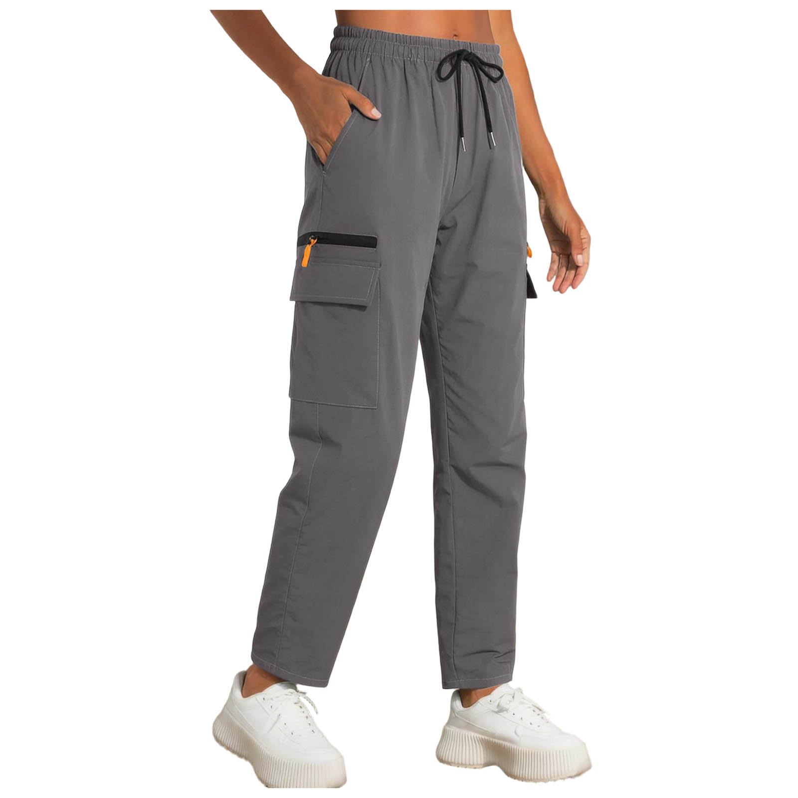 Pantaloni Trekking Donna Asciugatura Rapida Pantaloni Cargo Donna Leggeri Traspiranti Impermeabile Estivi Impermeabili Pantalone Cargo Ciclisti Sportivi Wide Leg Sweatpants Lavoro Jogger Palestra