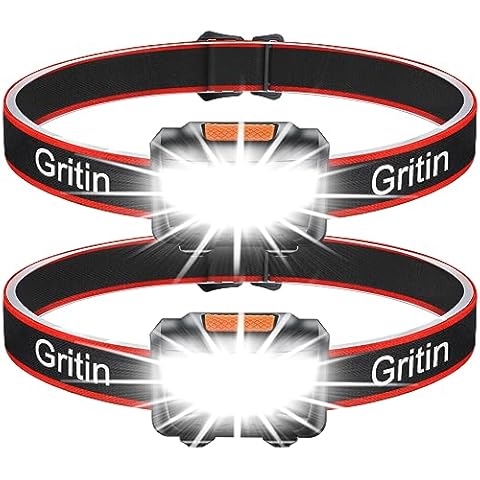 Gritin COB LED Head Torch 2 Pack Cover