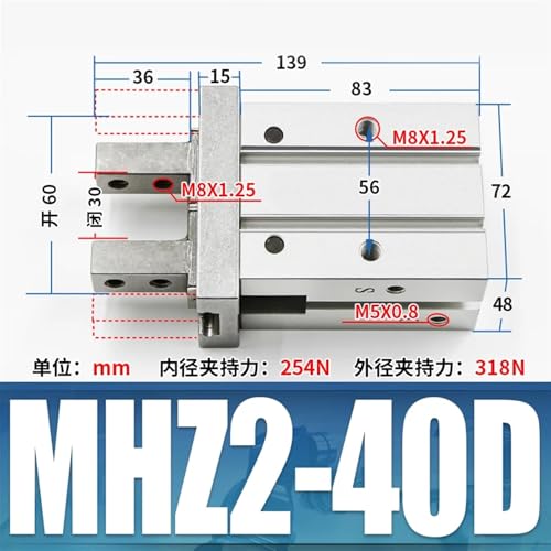 Pince pneumatique MHZ2-40D pour stopper les erreurs d'assemblage - 3