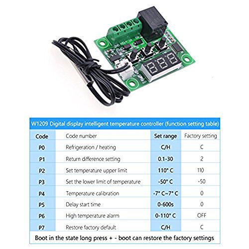 Cucudy W1209 Azul LED Digital Controlador de Temperatura Da Placa Micro Termostato Eletrônico Temp C