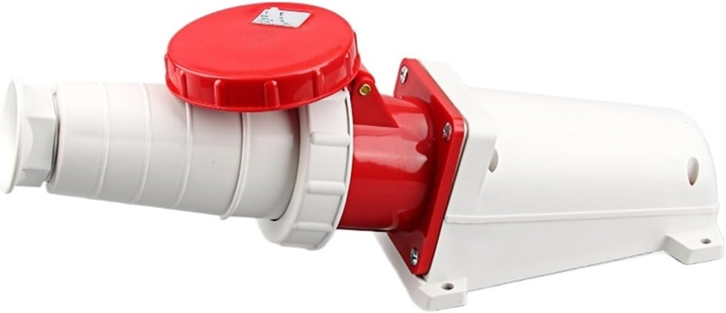 IP67 Waterproof Industrial Plug Socket 3-core 4-core 5-Hole 63A125A Aviation Non Explosion Proof Connector Male(3Core125Aconnectorset)