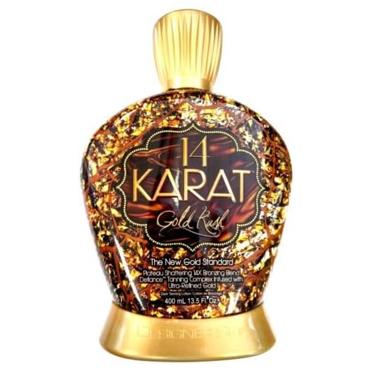 14 Karat Gold Rush 14x Plateau Breaking Bronzer Tanning Lotion by Designer Skin 13.5 fl oz (400 Ml)