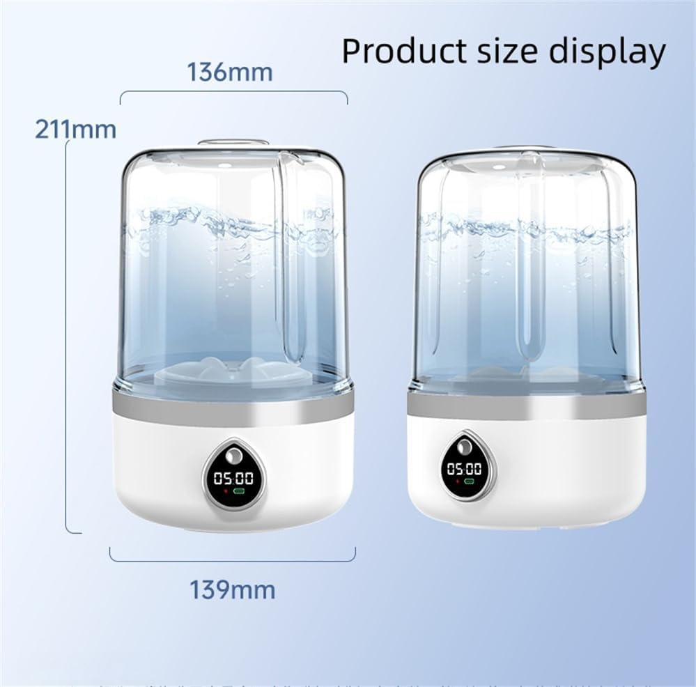 Miniatura 5 de Mini lavadora, lavadora de ropa interior de 1.5 litros de capacidad, ciclo de lavado de 360, pantalla LED de lavado rápido de 5 a 15 minutos, diseño