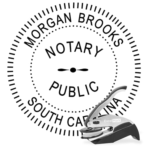 ExcelMark Notary Embosser for All 50 States - Official State Seal (South Carolina)