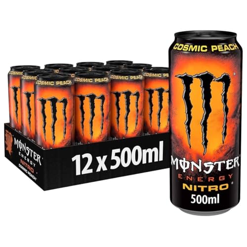 MADALO - Pack 12 unidades monster Nitro Cosmic Peach sabor melcotón Latas 500ml
