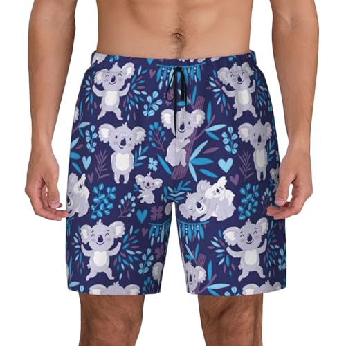 Short de plage homme koala anti frottement grâce à la doublure compression