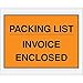 Aviditi Orange Adhesive Side Loading Packing List Document Envelopes