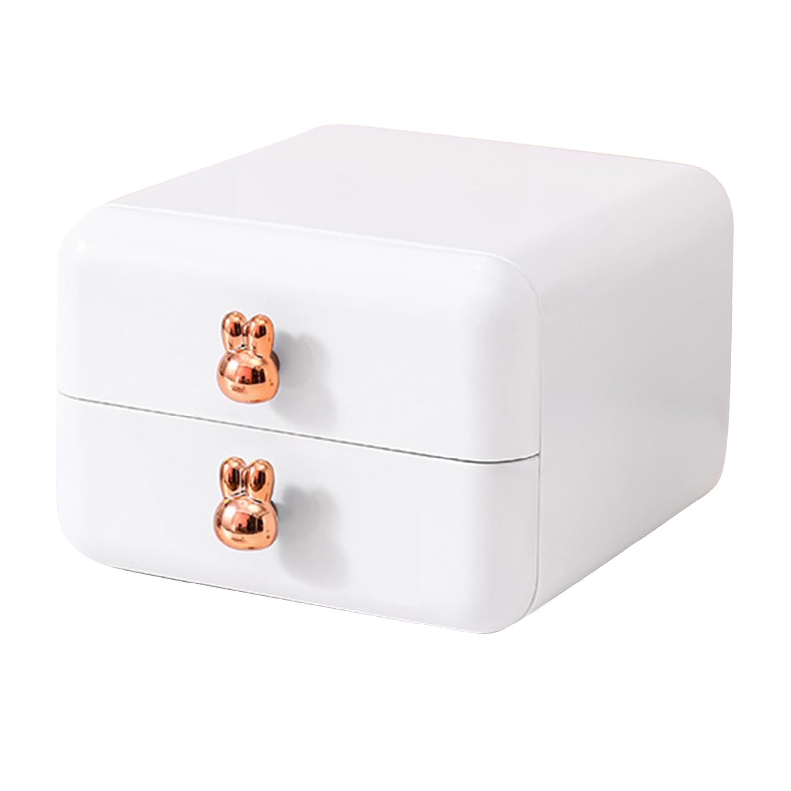 Boîte de rangement empilable pour bijoux avec tiroir en plastique transparent pour la coiffeuse
