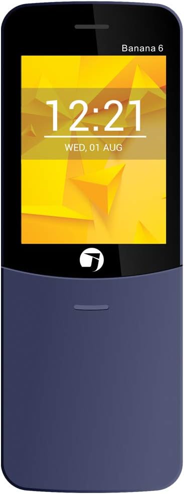 Jivi Banana 6 2.5D Tough Glass Slider Keypad Curved Mobile - Blue