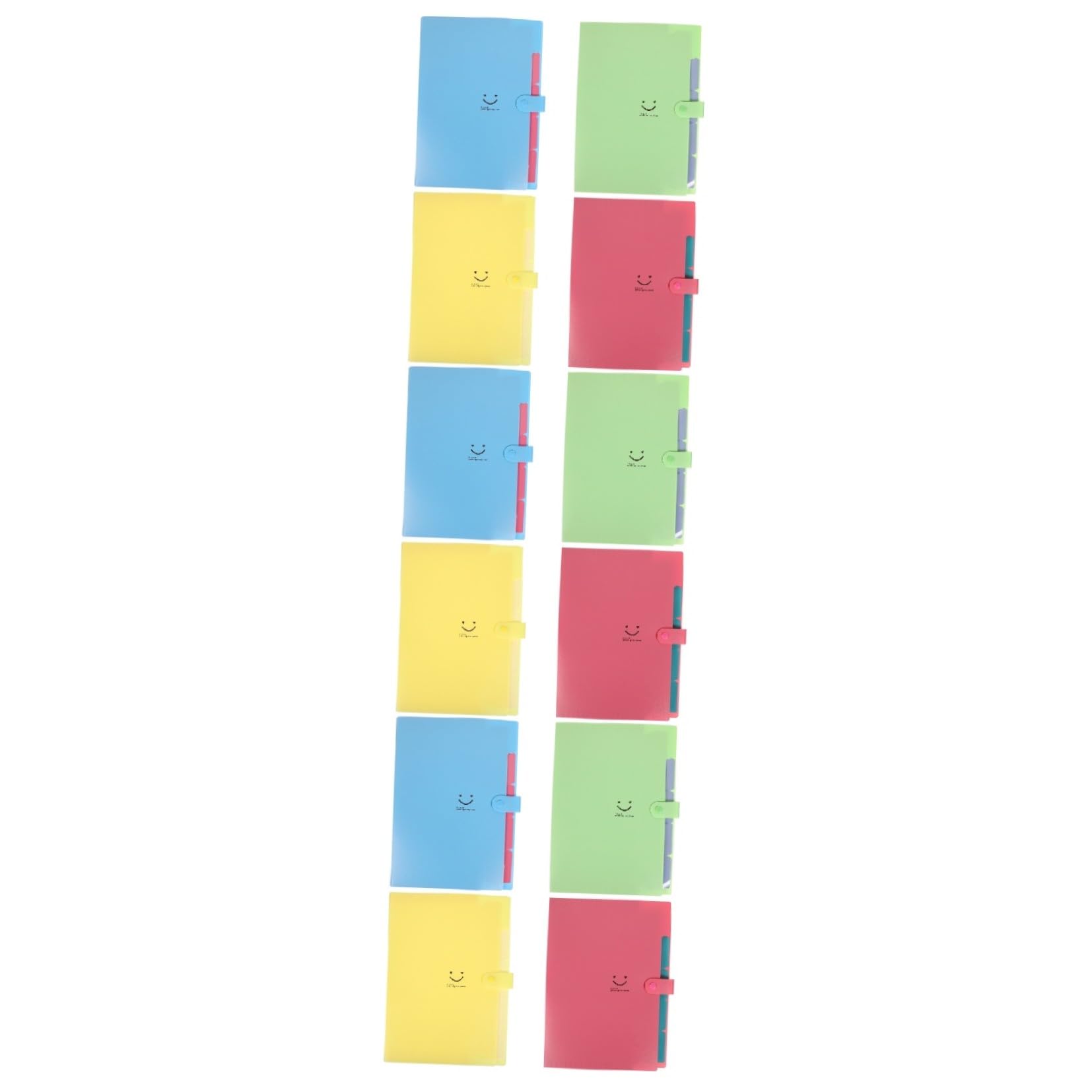 12 Pezzi Organizer Documenti Multistrato Portadocumenti Pieghevoli con Fibbia Borsa Leggera e Portatile per Ufficio Scuola e Tasche Espandibili per Ricevute