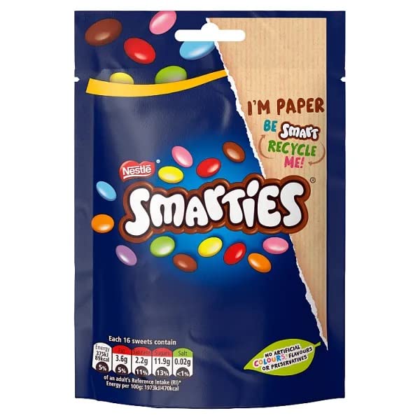 Nestle Smarties Milk Chocolate In a Crisp Sugar Shell 105g (UK