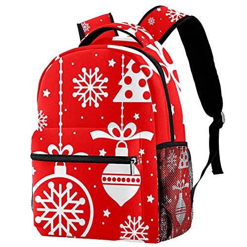 Sac à dos Joyeux Noël rouge, le cadeau de voyage parfait doté d'un porte-bouteille pratique