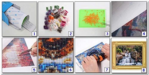 LPRTALK 5D DIY Diamond Painting Full Round Drill Eiffel Tower Rhinestone Embroidery Arts Craft Adults Children Paint by Number Kits Cross Stitch for Wall Decoration 12X16 inches - Thumbnail 7