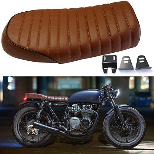 Vintage Flat Soft Saddle Motorcycle Custom Cafe Racer Seat For KZ400 KZ550 K750 Z650 W650 CB100 CB125 CB175 CB200 CB350 CB360 CB400 CB450