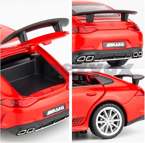 Image of Model Car 1 /32 Benz AMG GT63 Alloy Diecast Collectible Pull Back Toy Car with Light and Sound Toy Vehicle for Adult Boys Birthday Gift (Red)