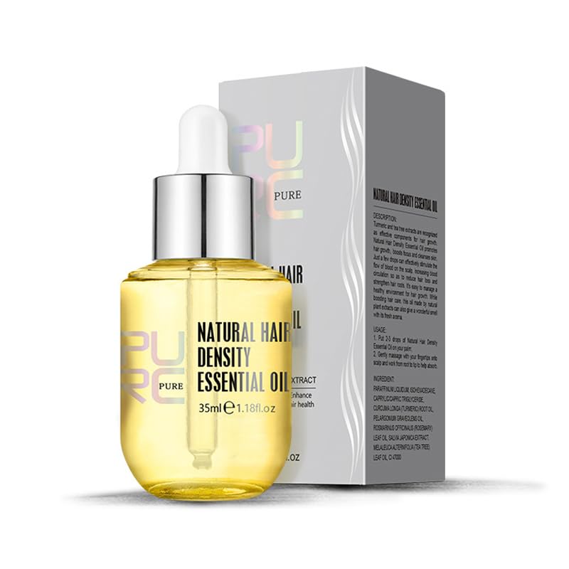 PURC - Aceite esencial para el crecimiento del cabello, densidad natural del cabello, para el crecimiento del cabello y el cuidado del cabello,