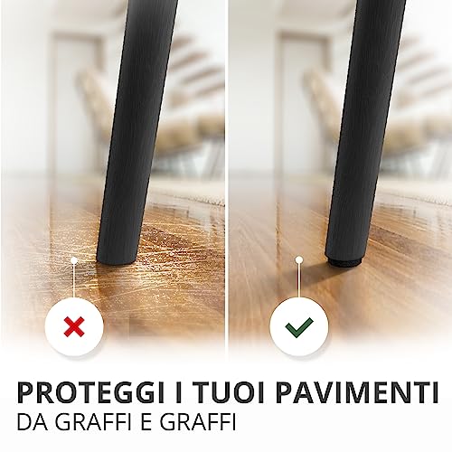 X-Protector Feltri Di Feltro, 10 Pezzi, 20 X 15 X 0,5 Cm, Colore Nero, In Feltro, Autoadesivi, Per Sedie, Grande Quantità Di Feltrini Autoadesivi, Per Proteggere I Pavimenti - 3