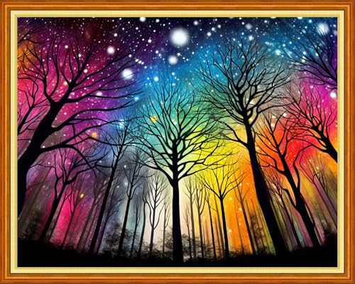 Image of Funart Stamped Cross Stitch Kits for Beginners Full Range of Cross Stitching Preprinted Embroidery Kits for Adults, 11CT Embroidery Pattern Needlepoint Kits- (ArtColors30)