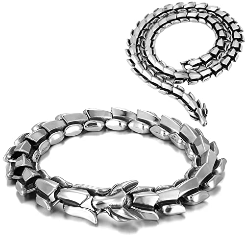 Bracelet serpent homme en acier inaltérable, résout le problème de rouille