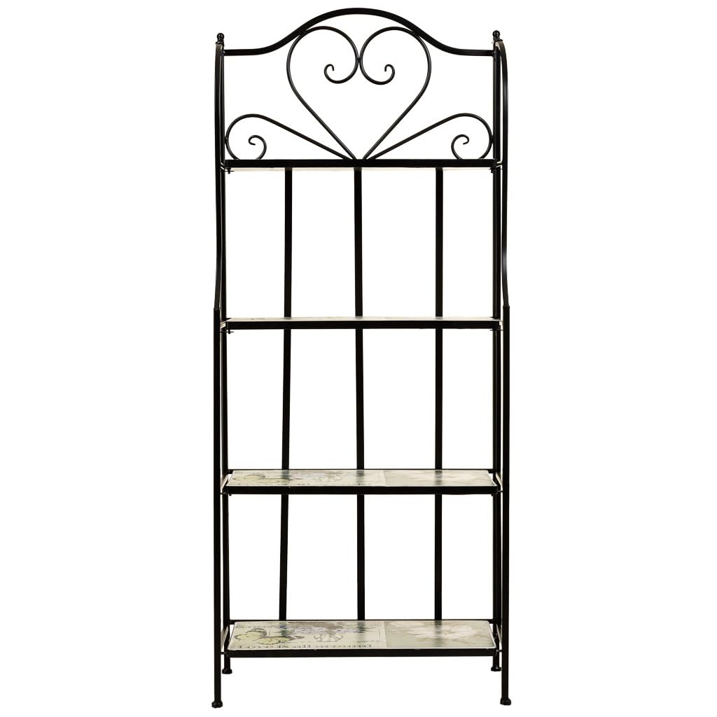 Estantería Rinconera De Madera Y Metal Negra 50x36x126 En WANDERLUST