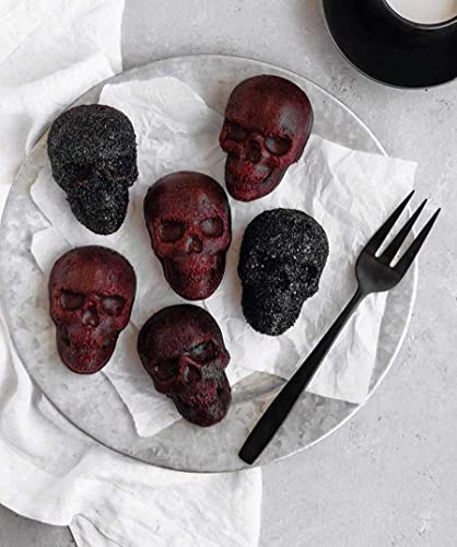 Palksky 3D Skeleton Skull Silicone Fondant Mold Clay Mold Jewellery Button Cake Mold Chocolate Mold #TOP6