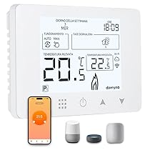 CRONOTERMOSTATO WIFI PROGRAMMABILE SMARTPHONE APP ALEXA TERMOSTATO CALDAIA DA PARETE O BOX 503 ALIMENTAZIONE 90-240 Vac