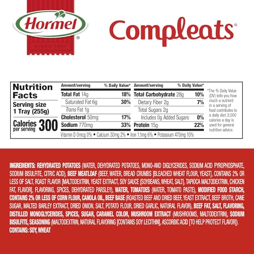 Image of HORMEL COMPLEATS Meatloaf & Gravy With Mashed Potatoes, 9 oz. (6 Pack) | Heat and Eat, Microwave Meals, Prepared Foods