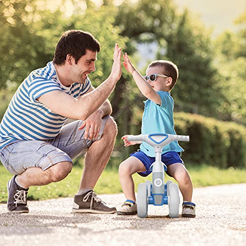 Baby Balance Bike Toys For 1 Year Old Gifts Boys Girls 10-24 Months Kids Toy Toddler Best First Birthday Gift Children Walker No Pedal Infant 4 Wheels Bicycle … (Blue1)… #TOP6