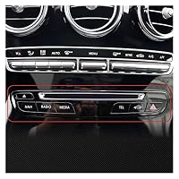 ZEKICE Edelstahl-Auto-Mittelkonsole, Klimaanlage, CD-Panel, Tastenrahmen, kompatibel mit Mercedes C-Klasse W205 GLC X253 2015–2018 – Ansicht 4