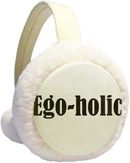 Protetor de orelhas de inverno estiloso com palavra Ego-holic