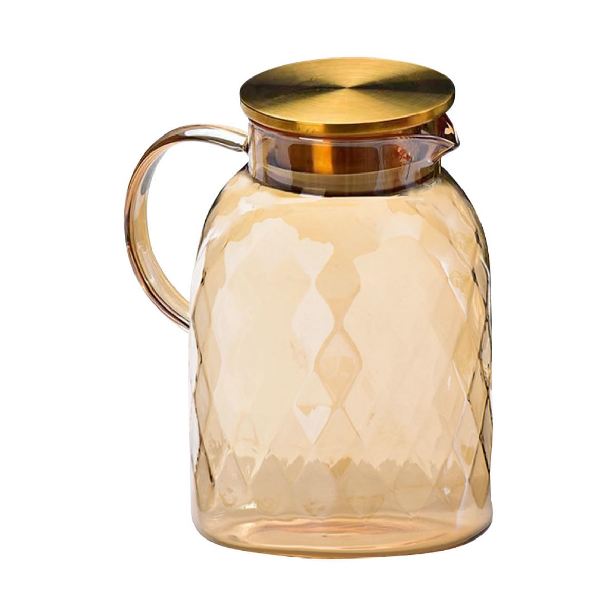 BESPORTBLE Jarra de Agua Hervida Fría de Vidrio 1800ml, Tetera de Cristal Transparente de Gran Capacidad para Jugo y Bebidas Refrescantes, Adecuado para Cocina y Hogar