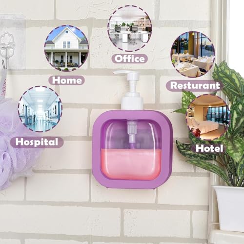 Image of HomeWiz Soap Dispenser 300ml Each | Pack of 2 | Handwash Dispenser Bottle for Kitchen & Bathroom |Soap Dispenser For Wash Basin|Refillable, Clear Body, Rust-Free Pump, for Handwash & Dishwash|Lavender