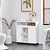 Meuble Rangement Salle De Bain Yaheetech Sur Roulettes 69,5x20x71,5 Cm - Blanc, Étages Réglables