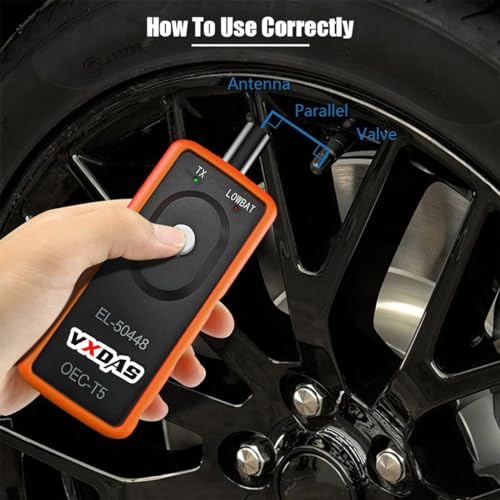VXDAS EL-50448 TPMS Reset Tool for GM Tire Pressure Monitor Sensor TPMS Relearn Tool for Buick/Chevy/Cadillac Series Vehicles OEC T5 2024 Edition (Plastic)