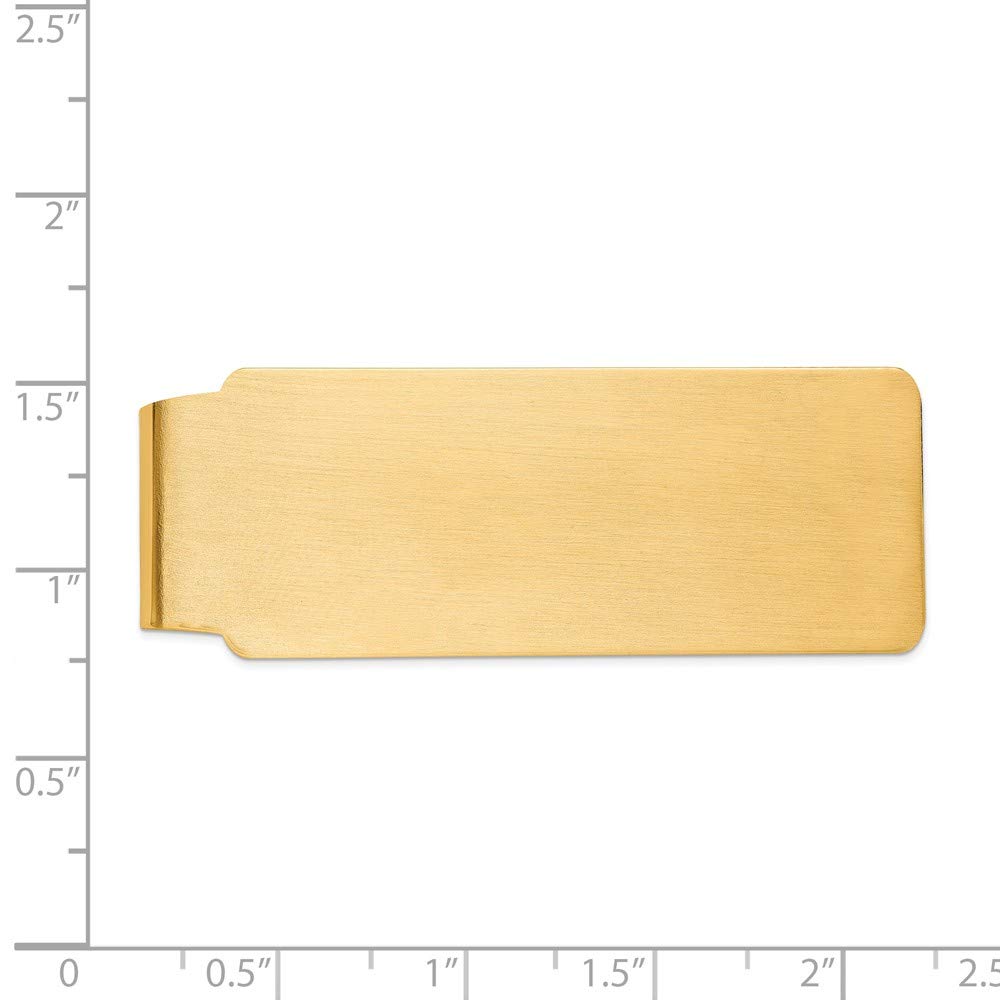 14K Yellow Gold Satin Finish Money Clip