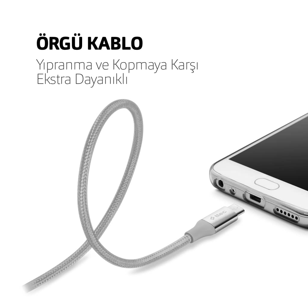 ttec AlumiCable Micro USB 120cm Şarj Kablosu - Altın (2DK11A)