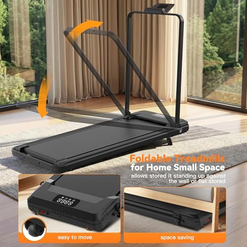 Image of ANCHEER Walking Pad Treadmill with Incline - Under Desk Treadmill, 3.5HP Portable Foldable Treadmills for Home Small Spaces, Office, Compact Running Machine with LED Display
