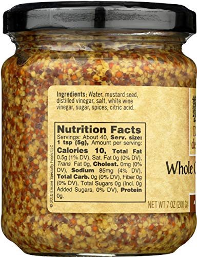 Domaine Des Vignes, Mustard Whole Grain, 7 Ounce