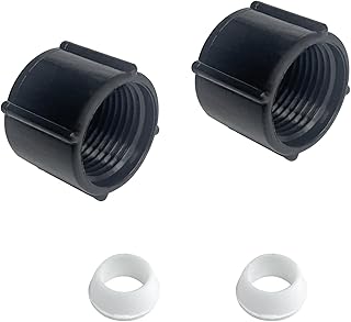 RV Plumbing Fittings Low Point Drain Seals and Caps Compatible with RV/Camper/Travel Trailer 1/2 Inch Hot & Cold Water Lines(2 Fittings)