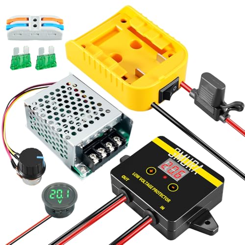 Adaptador de batería para Dewalt 18V y 20V con fusible de protección contra bajo voltaje