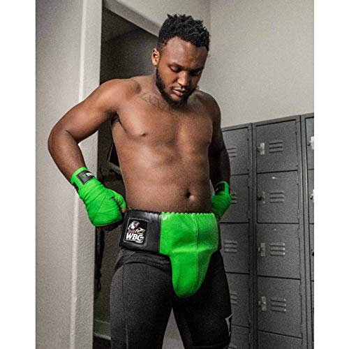 Title Boxing WBC Groin Protector, Green/Black, Large