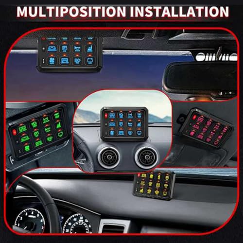 Panneau de Commutation 12 Gangs RGB 12v rétroéclairé personnalisable pour ATV - 6