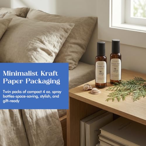 Image of Room Fragrance Spray, Ocean Air Scent, Long Lasting Concentrated Room Spray | with Notes of Fresh Coastal Scent, Room Air Freshener & Odor Eliminator for Home, Bathroom, Bedding, Fabric, 2 x 4.06 fl oz