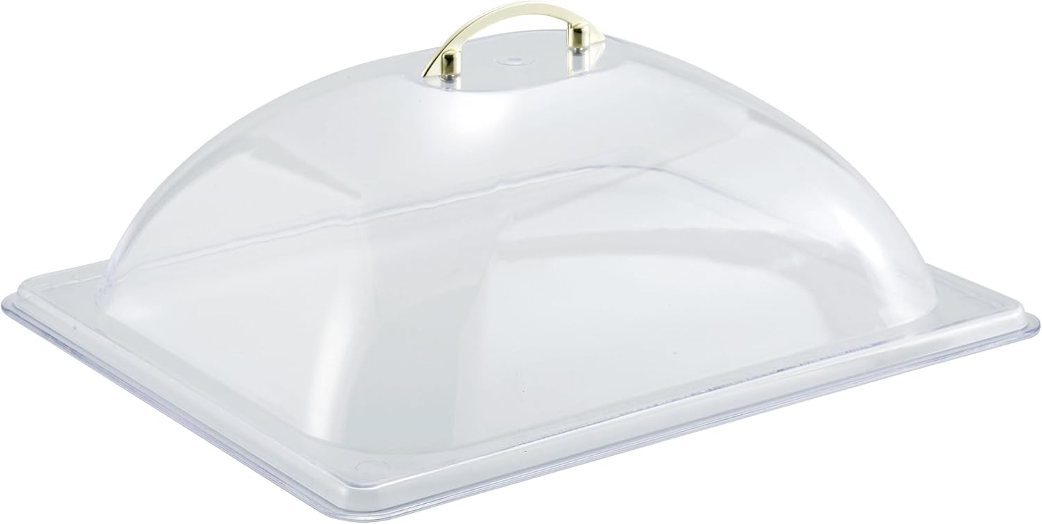 Winco Polycarbonate Dome Flip Cover, Full Size, Medium, Clear