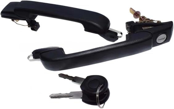 Front Rear LH RH Car Outer Door Handles W/Keys 1H0837207,1H0837207B,1H0837207C,1H4839205,Compatible with VW Golf J-etta Mk3 III VR6Front Rear 2pcs