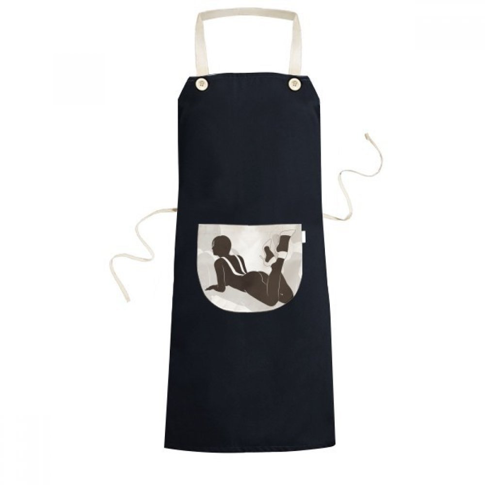 Chaussures de cuisine tablier bavoir noir ajustable 70x67cm DIYthinker - 5